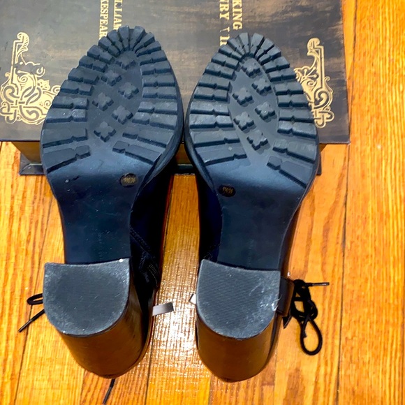 BCBG 9(39)black leather looks soul platform ankle boot - Picture 5 of 6